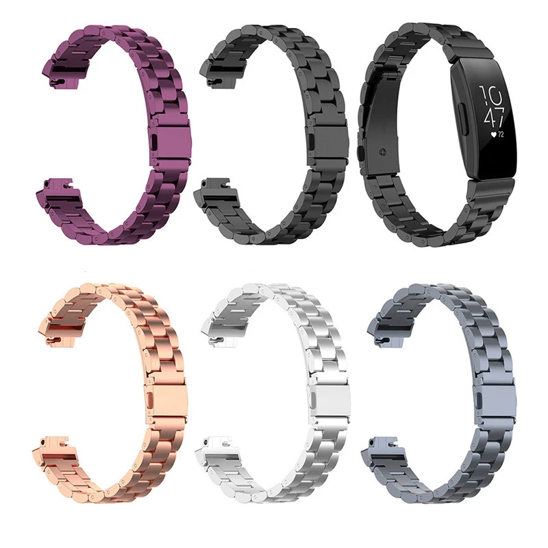 Умные часы для Fitbit Inspire/Inspire HR/ACE2 сменный дышащий браслет из нержавеющей стали