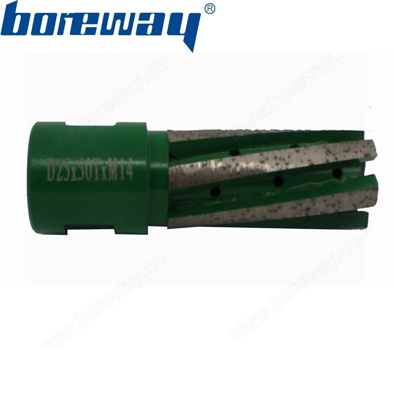 Boreway питания кусочек D25 * 50T M14 алмазный палец сверло для фрезерная плита счетчик