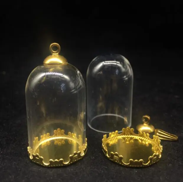 5sets/lot 30*20mm glass bubble jars with gold color crown tray cap set glass vials pendant glass globe jewelry finding Gift
5sets/lot 30*20mm glass bubble jars with gold color crown tray cap set glass vials pendant glass globe jewelry finding Gift