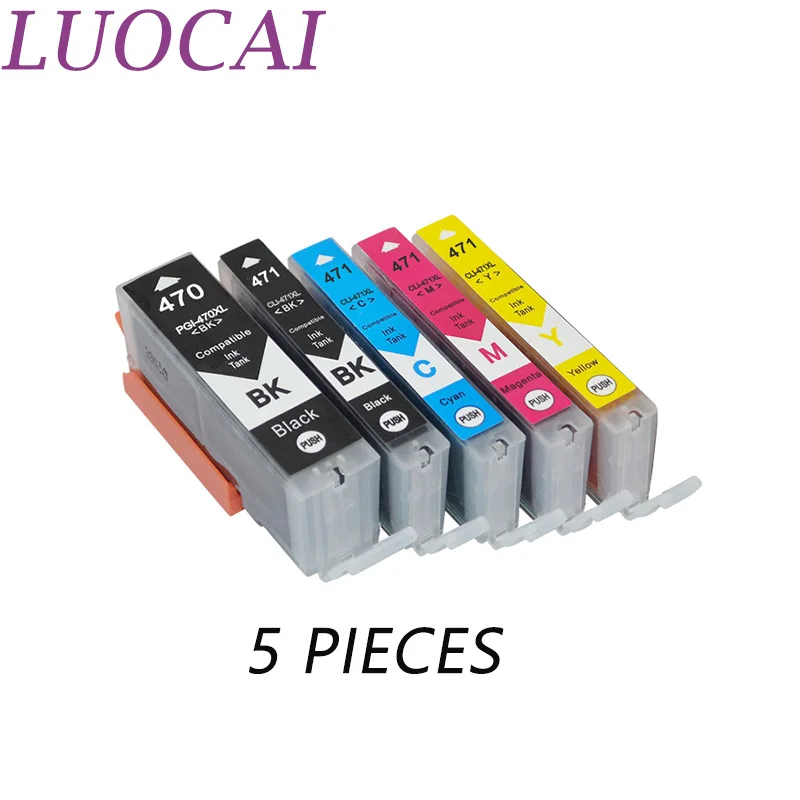 Совместимые чернильные картриджи LuoCai для принтеров Canon PGI-470 470 471 pgi470 cli471 PIXMA MG5740 MG6840 MG7740, 5 шт.
Совместимые чернильные картриджи LuoCai для принтеров Canon PGI-470 470 471 pgi470 cli471 PIXMA MG5740 MG6840 MG7740, 5 шт.