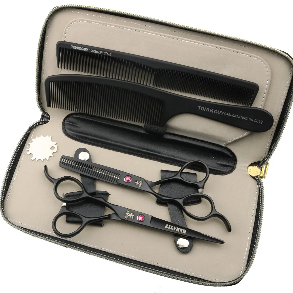 Left hand black hair scissors 5.5 inch 6 inch Japan 440C hairdressing scissors barber cutting and thinning scissors set
Left hand black hair scissors 5.5 inch 6 inch Japan 440C hairdressing scissors barber cutting and thinning scissors set