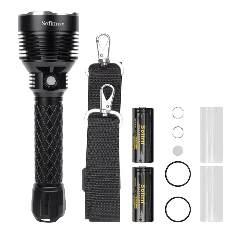 Sofirn TK70 LED High Powerful 26650 Flashlight CREE XHP70.2 6000-6500K 18650 Torch IPX6 Tachtical Lantern ATR 6 Levels Strobe
Sofirn TK70 LED High Powerful 26650 Flashlight CREE XHP70.2 6000-6500K 18650 Torch IPX6 Tachtical Lantern ATR 6 Levels Strobe
