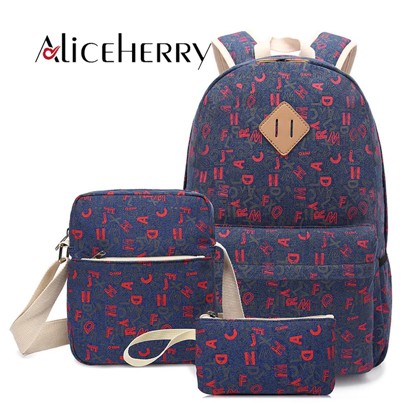 Canvas Printing Bookbag Women Backpack Fashion College School Bags For Teenagers Girls Rucksack Backpacks 3 Set
Canvas Printing Bookbag Women Backpack Fashion College School Bags For Teenagers Girls Rucksack Backpacks 3 Set