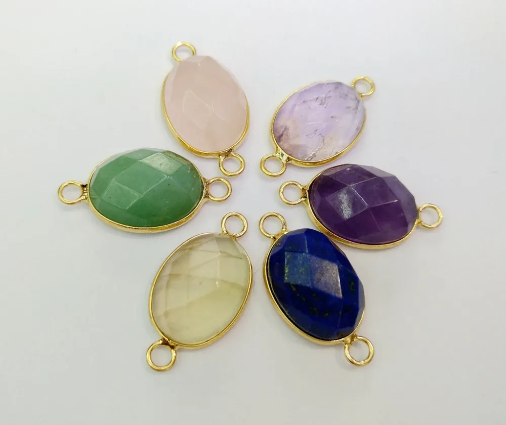 Wholesale Natural Gem Stone Pendant,Pure Quartz,Rose Pink Quartz,Lemon,Lapis Stone Facted Oval 10x14mm,2 Loops 10ps/lot
Wholesale Natural Gem Stone Pendant,Pure Quartz,Rose Pink Quartz,Lemon,Lapis Stone Facted Oval 10x14mm,2 Loops 10ps/lot