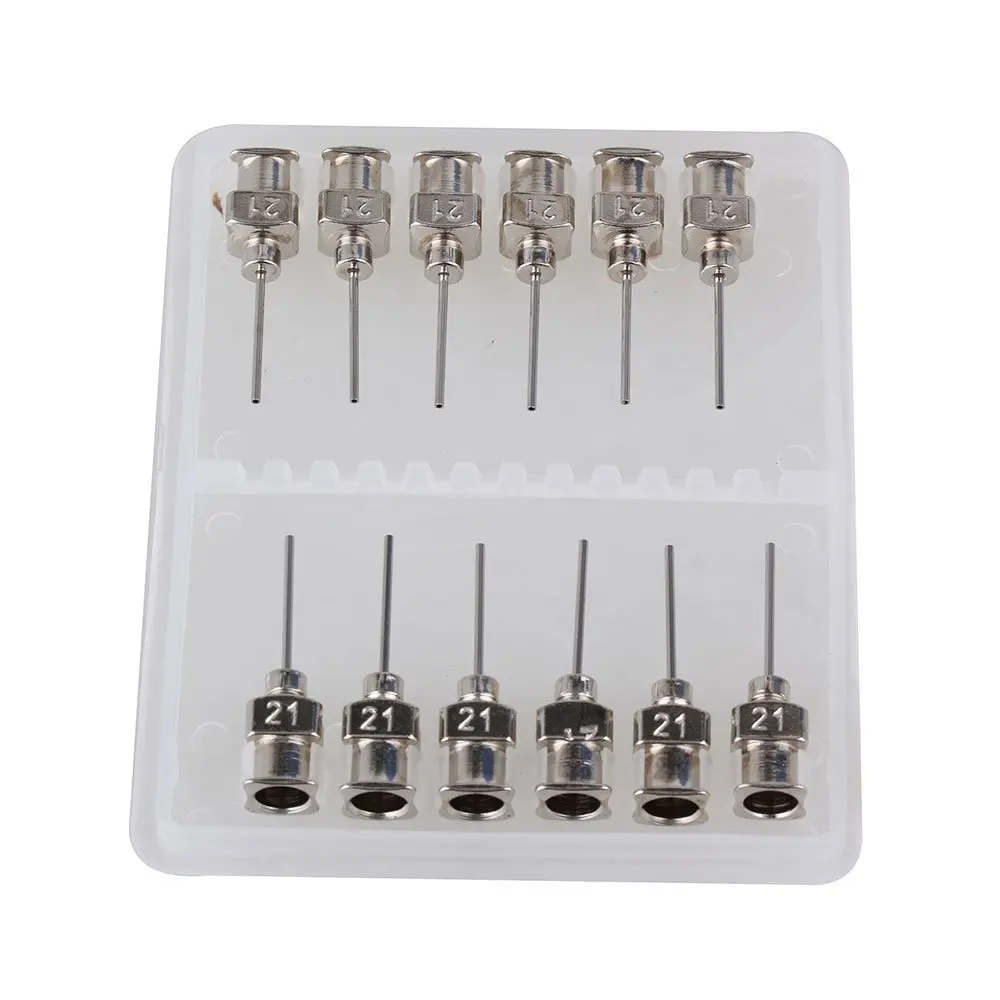 Silver Stainless Steel Connector Adhesive Glue Tip Dispensing Needles Pack of 12 (21Ga) 1/2"
Silver Stainless Steel Connector Adhesive Glue Tip Dispensing Needles Pack of 12 (21Ga) 1/2"