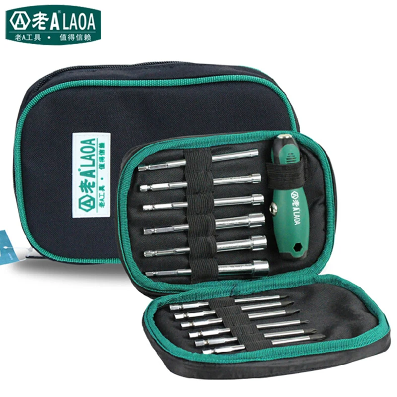 LAOA 12 in 1 Multifunction Screwdriver Set Socket with turning T-handle High Quality Professional Repair tool | Инструменты