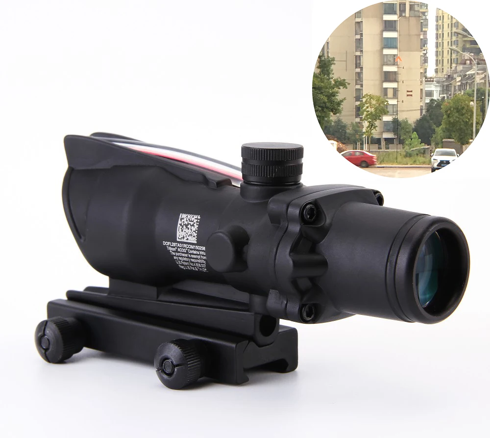 Тактический прицел Trijicon ACOG охотничий Мягкий Прицел 4X32 красный оптический черный