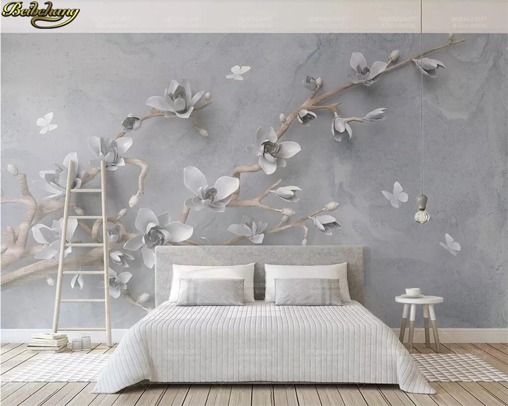 beibehang Custom wallpaper mural 3d relief embossed magnolia butterfly modern minimalist TV background wall papel de parede
beibehang Custom wallpaper mural 3d relief embossed magnolia butterfly modern minimalist TV background wall papel de parede