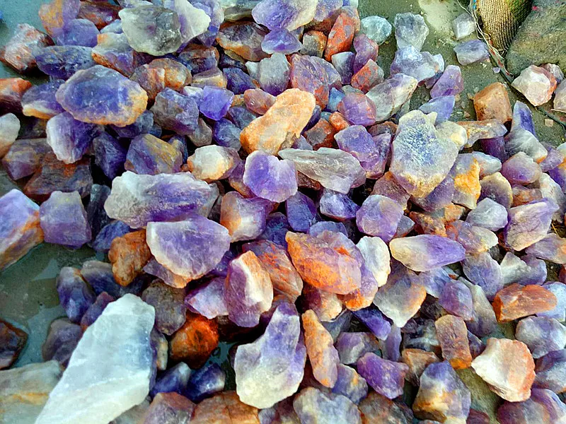 

4, 4 фунта, Южная Африка! Натуральный кварцевый кристалл, фиолетовый гравий... маленькие фиолетовые камни