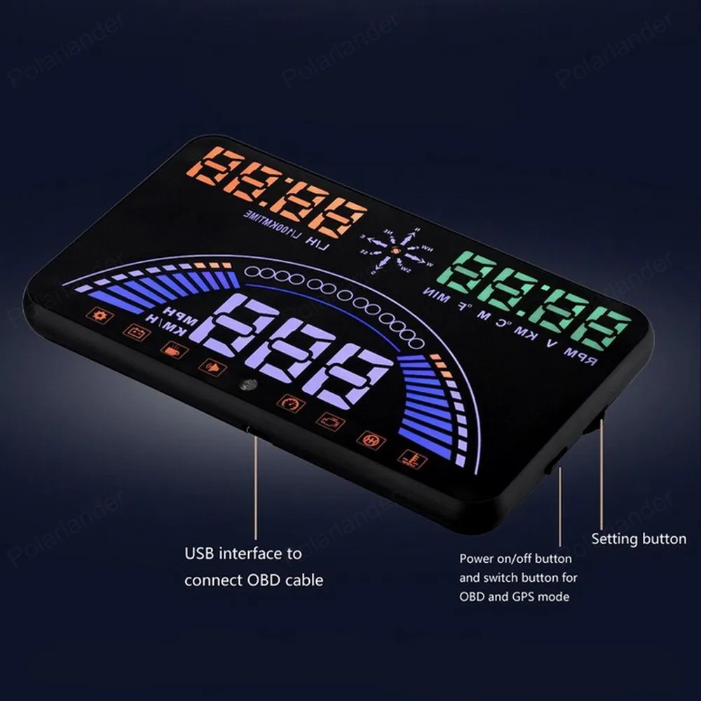 OBD2 + GPS система Автомобильный дисплей S7 Smart 5,8 "HD лобовое стекло проектор Цифровой измеритель напряжения сверхскоростная сигнализация HUD Дисплей
OBD2 + GPS система Автомобильный дисплей S7 Smart 5,8 "HD лобовое стекло проектор Цифровой измеритель напряжения сверхскоростная сигнализация HUD Дисплей