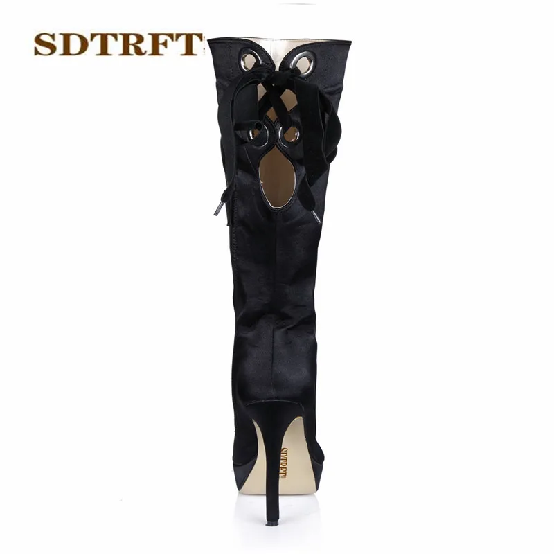 SDTRFT Autumn Winter Sexy platforms Stilettos 14cm thin heels Knee-High boots SM shoes Woman Botas LACE-UP pumps Plus:35-42 43
SDTRFT Autumn Winter Sexy platforms Stilettos 14cm thin heels Knee-High boots SM shoes Woman Botas LACE-UP pumps Plus:35-42 43