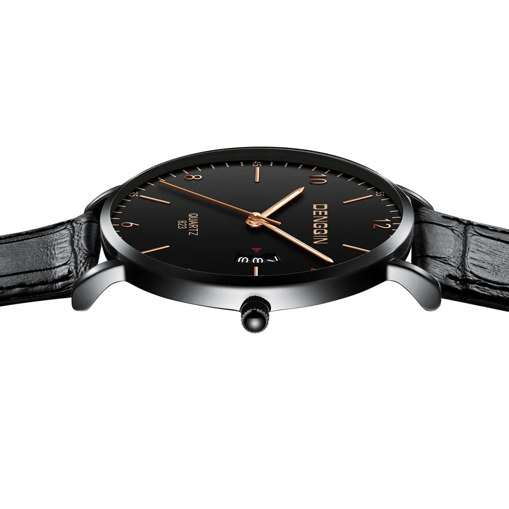 1PCS Men's Leather Watch #823 Fashion Digital Tick Calendar Black Dial Quartz Men's Business Leather Watch montre homme A80
1PCS Men's Leather Watch #823 Fashion Digital Tick Calendar Black Dial Quartz Men's Business Leather Watch montre homme A80
