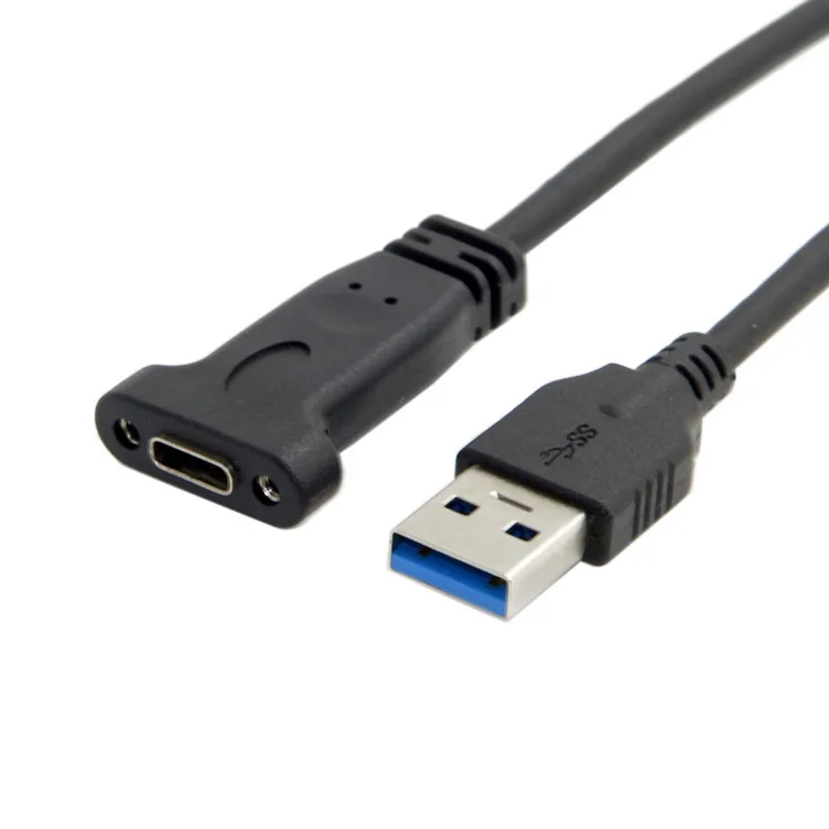 USB 3.1 Type C USB-C Female to USB 3.0 A Male Data Cable with Panel Mount Screw Hole 20cm Black
USB 3.1 Type C USB-C Female to USB 3.0 A Male Data Cable with Panel Mount Screw Hole 20cm Black