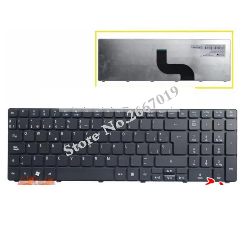 Клавиатура с испанской раскладкой для ноутбука ACER eMachine G730, G730G, G730Z, G730ZG, E442, E730, E732, G640 SP
Клавиатура с испанской раскладкой для ноутбука ACER eMachine G730, G730G, G730Z, G730ZG, E442, E730, E732, G640 SP