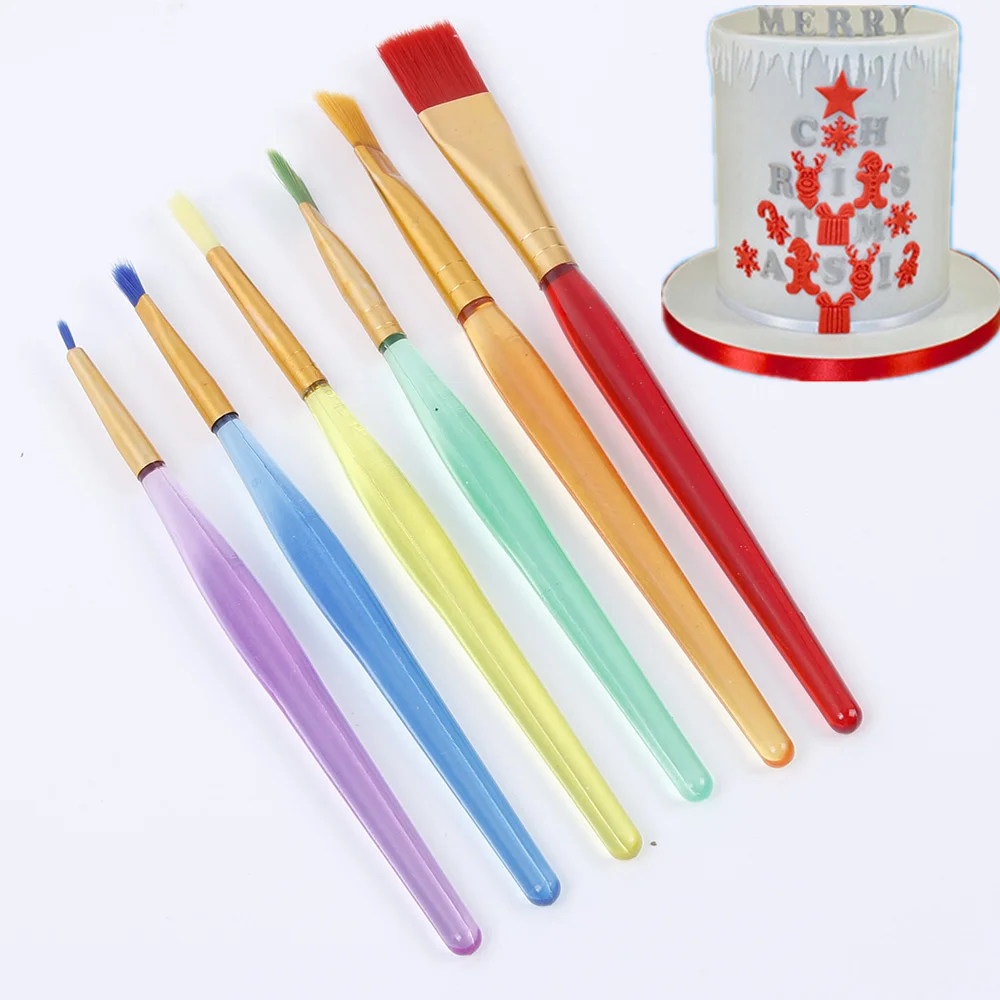 6Pcs Colorful Fondant Cake Brush Decorating Painting Tool Artist Honey Brushes Chocolate Cookie Sauce Pastry Brush Cooking Tool
6Pcs Colorful Fondant Cake Brush Decorating Painting Tool Artist Honey Brushes Chocolate Cookie Sauce Pastry Brush Cooking Tool