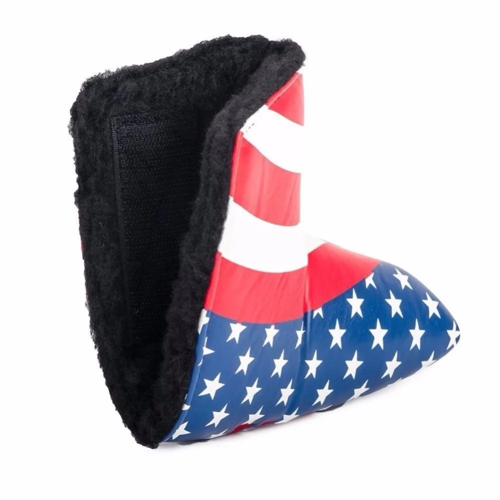US Flag Embroidery Golf Putter Club Head cover PU Leather L-style Putter Protective Cover
US Flag Embroidery Golf Putter Club Head cover PU Leather L-style Putter Protective Cover