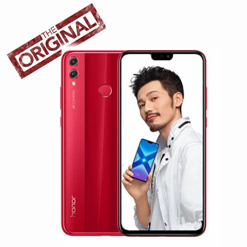 Мобильный телефон Honor 8X4G 64G с глобальной прошивкой 6 5 дюймов экран 3750 мАч батарея
