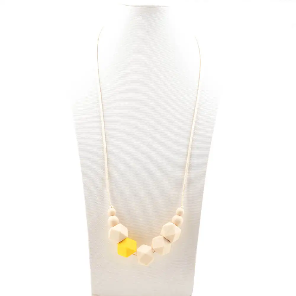 Silicone Teething Necklaces Silicone Baby Teether Teething Beads BPA Free Silicone Nursing Necklace For Mommy Toys For teeth