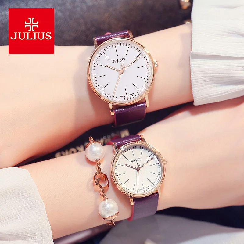 Julius Women's Watch Men's Watch Couple Japan Quartz Hours Fashion Simple Bracelet Real Leather Girl's Birthday Lovers Gift 814
Julius Women's Watch Men's Watch Couple Japan Quartz Hours Fashion Simple Bracelet Real Leather Girl's Birthday Lovers Gift 814