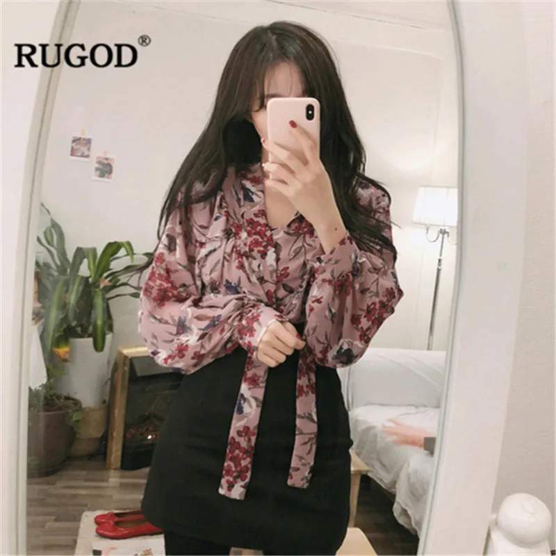 RUGOD Bow Floral Printed Blouses Women Fashion lantern sleeve Chiffon Lady Office wear Elegant women shirts Korean dames kleding
RUGOD Bow Floral Printed Blouses Women Fashion lantern sleeve Chiffon Lady Office wear Elegant women shirts Korean dames kleding