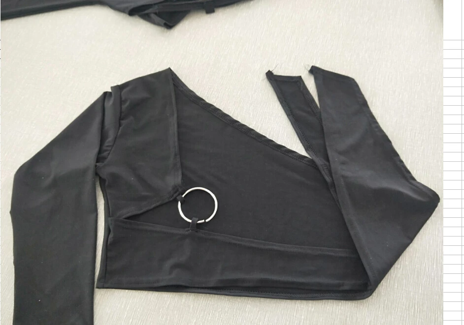 Top Backless Blouse Solid Black Sexy Crop Tops Women Ladies Unique One Shoulder Long Sleeve Strappy
Top Backless Blouse Solid Black Sexy Crop Tops Women Ladies Unique One Shoulder Long Sleeve Strappy