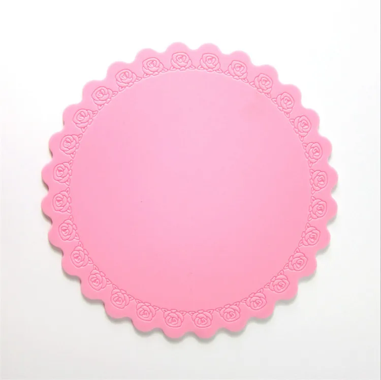 600 PCS Round Silicone Coaster Rose Circle Heat Resistant Cup Mat Pad Waterproof Tea | Дом и сад