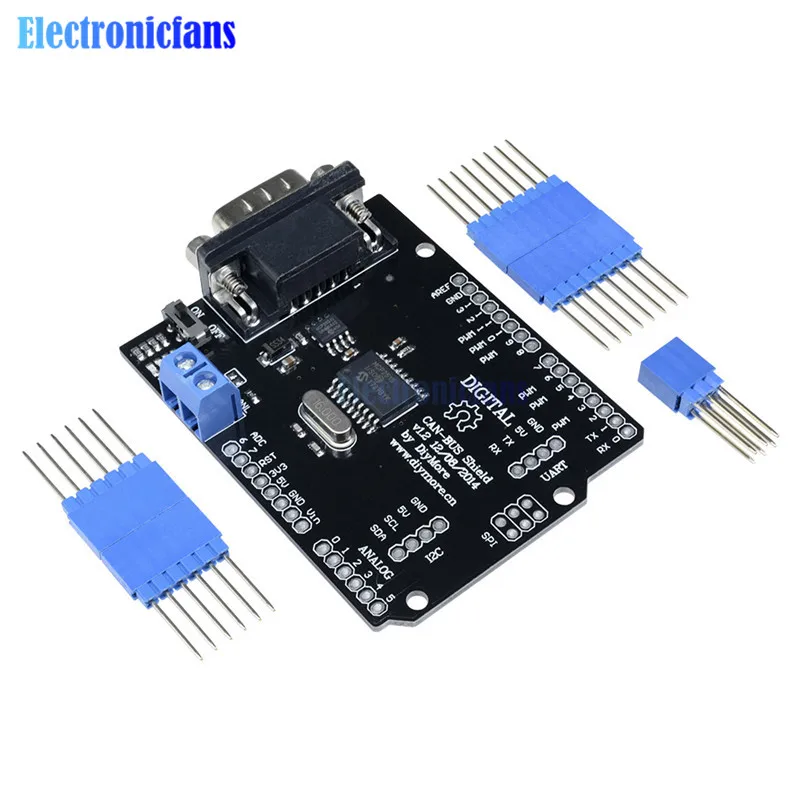 1Set MCP2515 Can Bus Shield Board SPI Interface 9 Pins Standard Sub-D Connector Expansion Controller Module DC 5-12V For Arduino
1Set MCP2515 Can Bus Shield Board SPI Interface 9 Pins Standard Sub-D Connector Expansion Controller Module DC 5-12V For Arduino