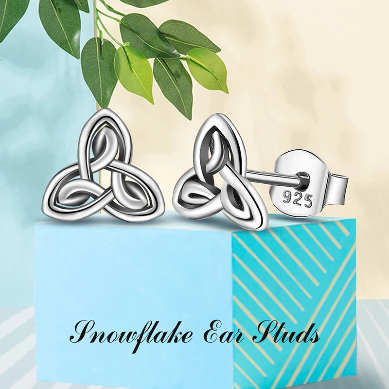 Eudora Genuine 925 Sterling Silver Lucky Celtics Knot Stud Earrings Trendy Fashion Silver Jewelry for Women Girls Romantic Gift
Eudora Genuine 925 Sterling Silver Lucky Celtics Knot Stud Earrings Trendy Fashion Silver Jewelry for Women Girls Romantic Gift