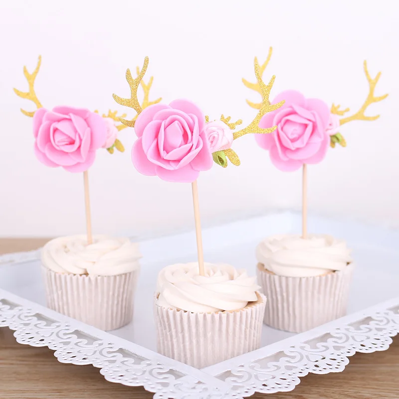 Ynaayu 1pcs Antlers Cake Topper Pink Rose Cake Insert Card Birthday Wedding Cake Plug-in Cake Decoration For Party Supply
Ynaayu 1pcs Antlers Cake Topper Pink Rose Cake Insert Card Birthday Wedding Cake Plug-in Cake Decoration For Party Supply