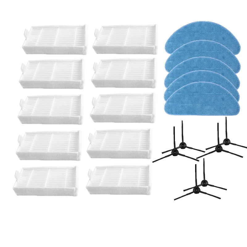 21 pcs/lot for Ecovacs CR120 CR121 CEN540 X500 10 pcs filter+6 side brush+5 mop cloth Vacuum Cleaner Accessories
21 pcs/lot for Ecovacs CR120 CR121 CEN540 X500 10 pcs filter+6 side brush+5 mop cloth Vacuum Cleaner Accessories