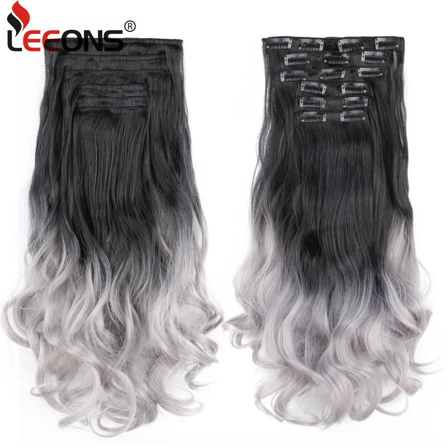 Leeons Long Curly Synthetic Clip For White Women 16 Clips In Hair Extensions Popular Ombre Clip Hairpieces Heat Resistant Fiber
Leeons Long Curly Synthetic Clip For White Women 16 Clips In Hair Extensions Popular Ombre Clip Hairpieces Heat Resistant Fiber