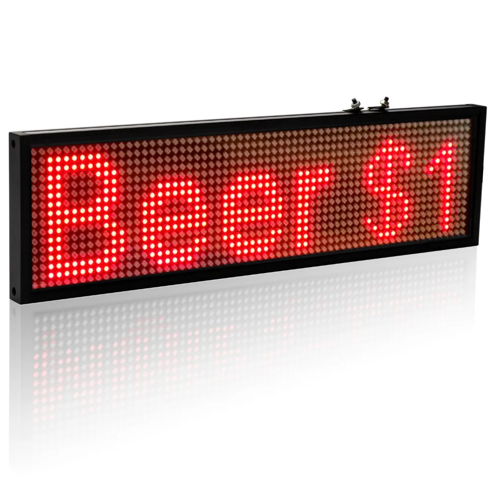 

34cm P5 Red LED Message Board WiFi and USB Programmable Information Scrolling LED Sign Indoor Use for Store Coffee Bar Car