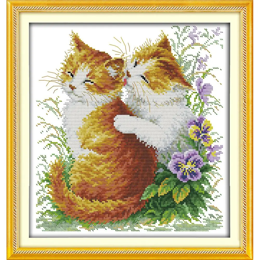 Everlasting Love Christmas Kissing Cats (2) Chinese Cross Stitch Kits Ecological Cotton Stamped 11 CT New Store Sales Promotion
Everlasting Love Christmas Kissing Cats (2) Chinese Cross Stitch Kits Ecological Cotton Stamped 11 CT New Store Sales Promotion