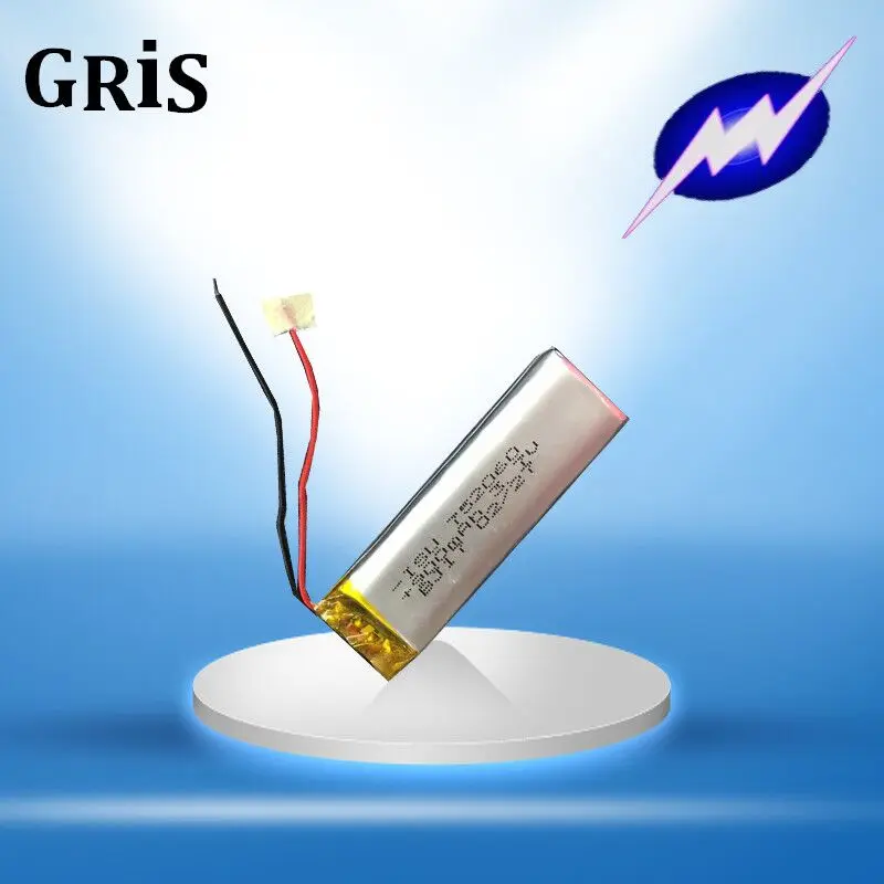 3.7V polymer lithium battery 752060 900MAH MP3 MP4 Bluetooth clip sound Rechargeable Li-ion Cell
3.7V polymer lithium battery 752060 900MAH MP3 MP4 Bluetooth clip sound Rechargeable Li-ion Cell