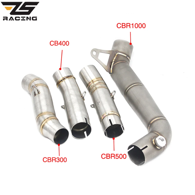 Выхлопной глушитель ZS Racing, звеньевая труба из нержавеющей стали для мотоцикла, выхлопная средняя труба для Honda CBR300 500 1000 CB400
Выхлопной глушитель ZS Racing, звеньевая труба из нержавеющей стали для мотоцикла, выхлопная средняя труба для Honda CBR300 500 1000 CB400