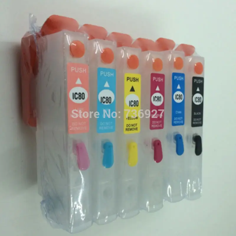 1 Set ICBK80 ICC80 ICM80 ICY80 Empty Refill ink Cartridge For Epson EP-907F EP-977A EP-807AW/AB/AR EP-777A EP-707A printer
1 Set ICBK80 ICC80 ICM80 ICY80 Empty Refill ink Cartridge For Epson EP-907F EP-977A EP-807AW/AB/AR EP-777A EP-707A printer