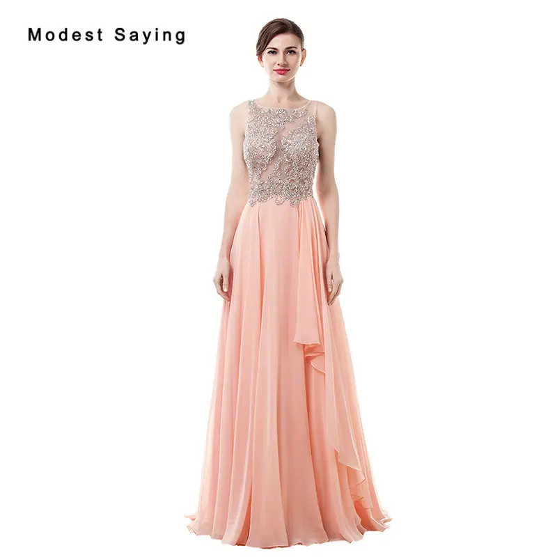 Luxury Sexy Illusion Back Coral A-line Sparkly Beaded Evening Dresses 2017 with Rhinestone Women Party Prom Gowns robe de soiree
Luxury Sexy Illusion Back Coral A-line Sparkly Beaded Evening Dresses 2017 with Rhinestone Women Party Prom Gowns robe de soiree