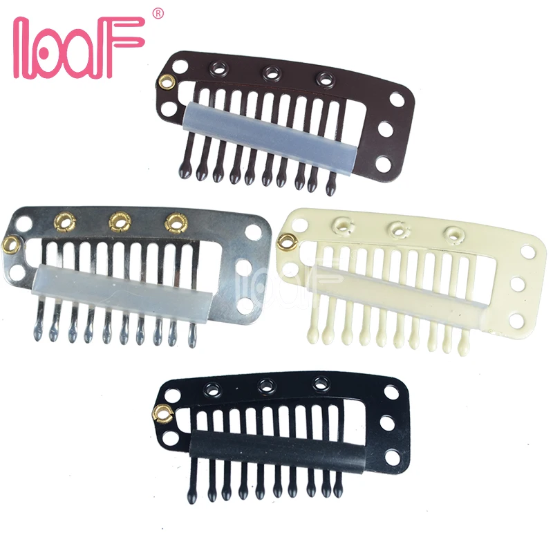 100 шт. силиконовые зажимы для волос 36 мм 10 зубьев|wig hair clip|hair wig clipswig clips |