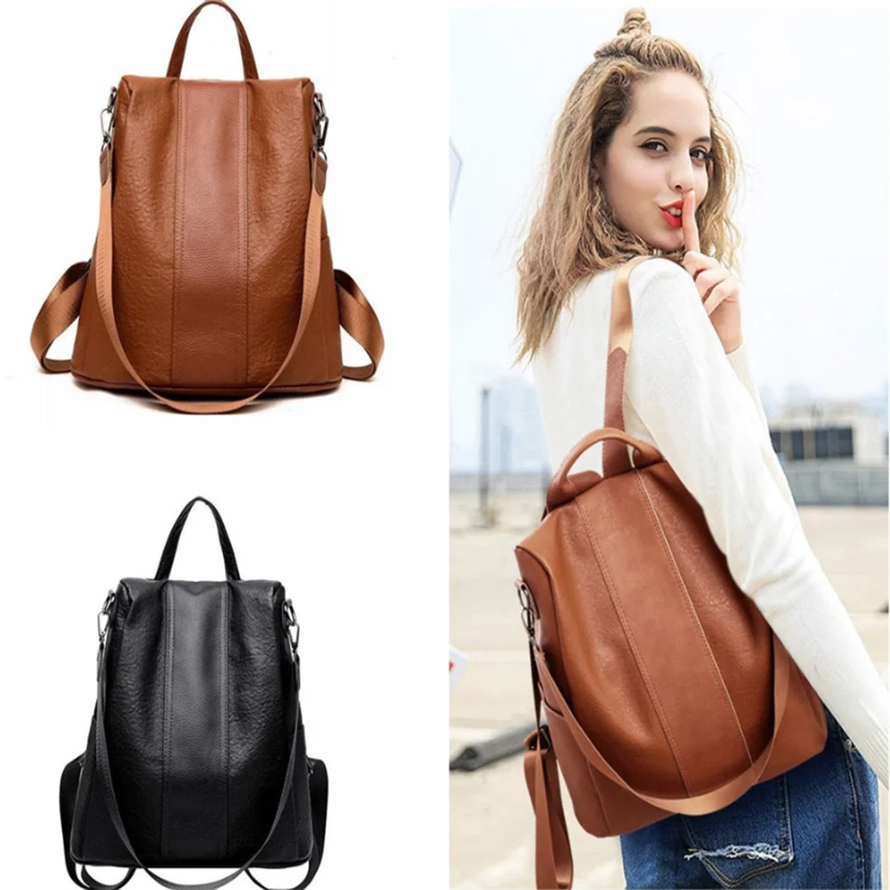 1pc Vintage Women's Leather Backpack Anti Theft Rucksack Large Capacity Waterproof School Shoulder Bag for Travel Daily Shopping
1pc Vintage Women's Leather Backpack Anti Theft Rucksack Large Capacity Waterproof School Shoulder Bag for Travel Daily Shopping