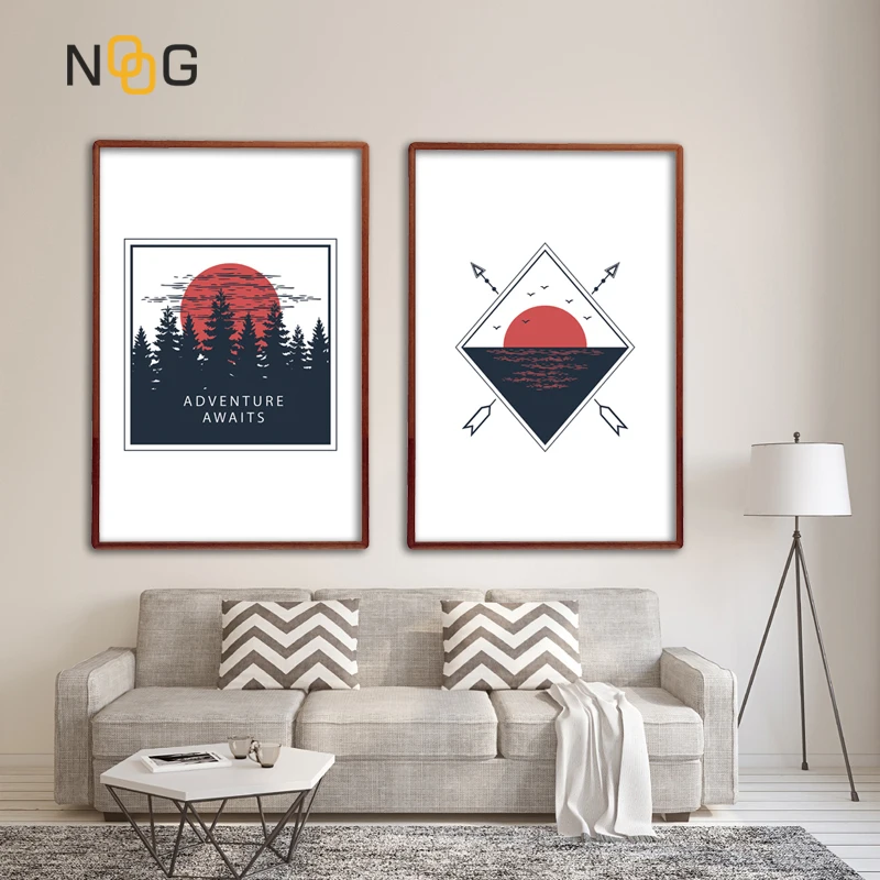 NOOG Nordic Sunset Landscape Posters And Print Black And Red Minimalist Wall Art Canvas Painting For Living Room Decoration
NOOG Nordic Sunset Landscape Posters And Print Black And Red Minimalist Wall Art Canvas Painting For Living Room Decoration