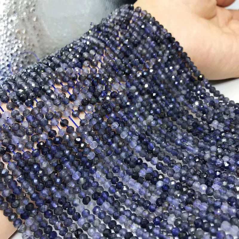 loose beads blue Iolite roundel faceted 3/4mm 14" for DIY jewelry making FPPJ wholesale beads nature gem stone
loose beads blue Iolite roundel faceted 3/4mm 14" for DIY jewelry making FPPJ wholesale beads nature gem stone