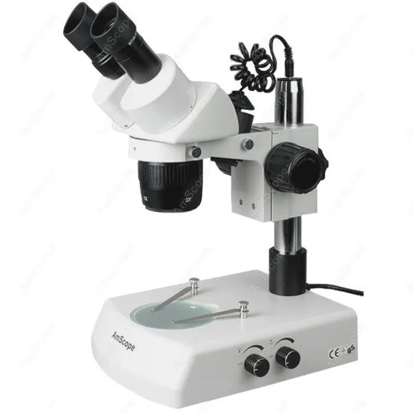 Widefield Stereo Microscope--AmScope Supplies 5X-10X-15X-30X Super Widefield Stereo Microscope w/ Top & Bottom Lights
Widefield Stereo Microscope--AmScope Supplies 5X-10X-15X-30X Super Widefield Stereo Microscope w/ Top & Bottom Lights