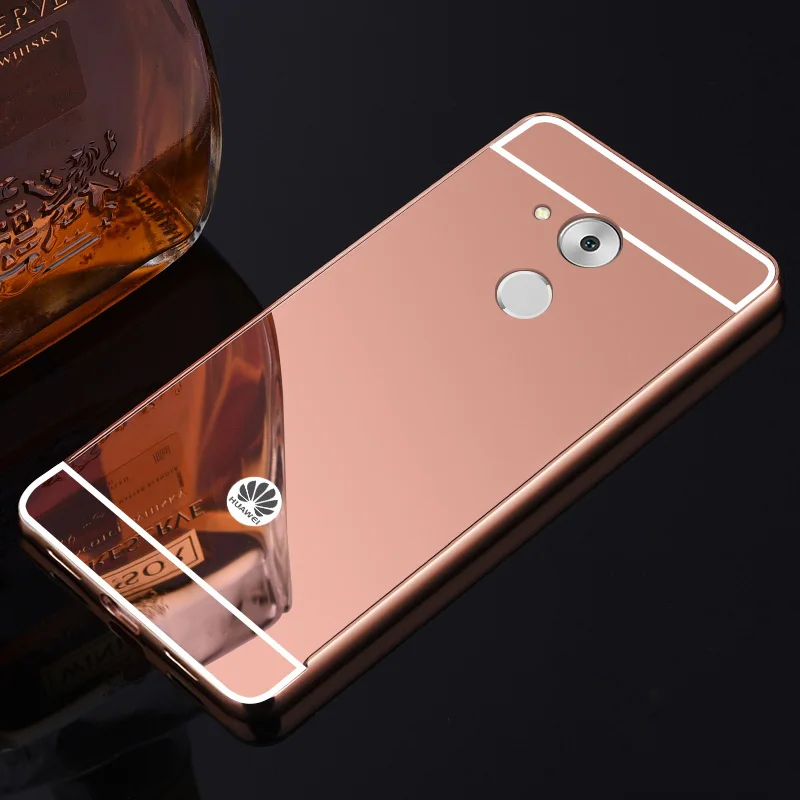 Роскошный чехол с зеркалом для huawei Honor 6C металлическая рамка + Жесткая задняя