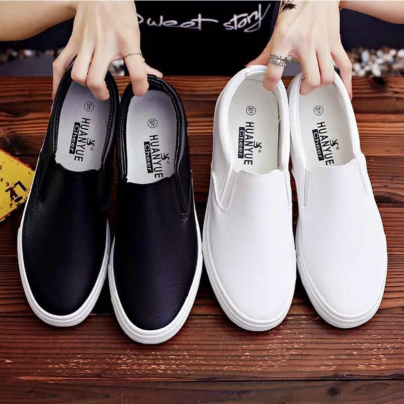 TOSJC Slip-On белый Для мужчин парусиновая обувь из мягкой кожи Удобные скейт