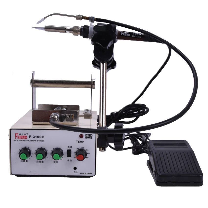 Automatic tin feeding machine constant temperature soldering iron Teclast iron F3100B multi-function foot soldering machine 1pcs
Automatic tin feeding machine constant temperature soldering iron Teclast iron F3100B multi-function foot soldering machine 1pcs