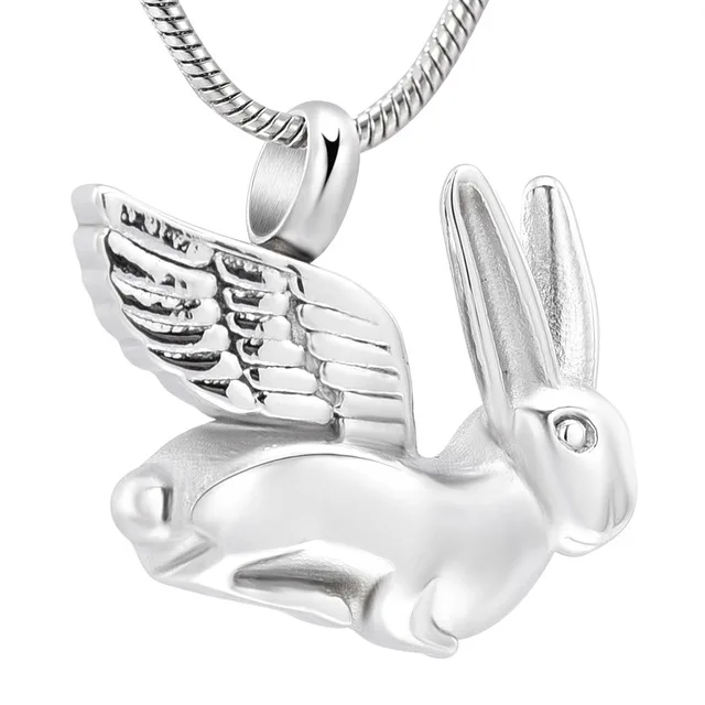 Flying Rabbit Cremation Urn Necklace&Jewelry Engravable Stainless Steel Pet Ashes Keepsake Memorial Pendant with Snake Chain
Flying Rabbit Cremation Urn Necklace&Jewelry Engravable Stainless Steel Pet Ashes Keepsake Memorial Pendant with Snake Chain