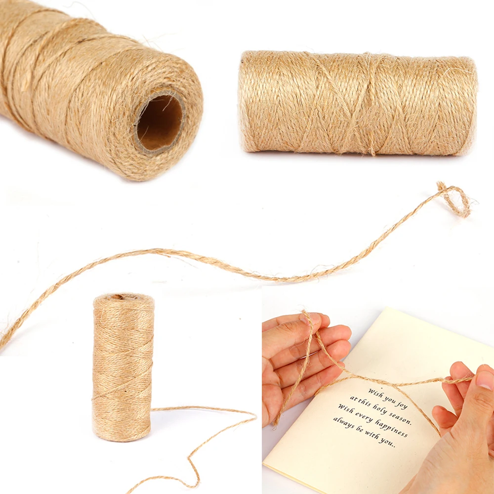 100m Natural Hemp Rope Jute Twine Burlap String Party Wedding Gift Wrapping Cords Thread DIY Scrapbooking Florists Craft Decor
100m Natural Hemp Rope Jute Twine Burlap String Party Wedding Gift Wrapping Cords Thread DIY Scrapbooking Florists Craft Decor