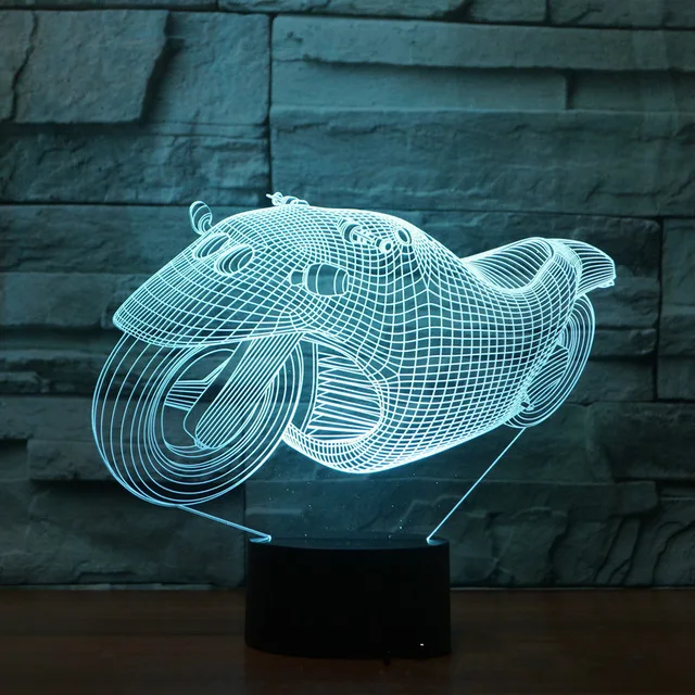 Мотоцикл 3D Светодиодная лампа пульт дистанционного управления и сенсорный 7 видов цветов Изменение Bluetooth говорить 3D ночник спортивный маль...
Мотоцикл 3D Светодиодная лампа пульт дистанционного управления и сенсорный 7 видов цветов Изменение Bluetooth говорить 3D ночник спортивный маль...