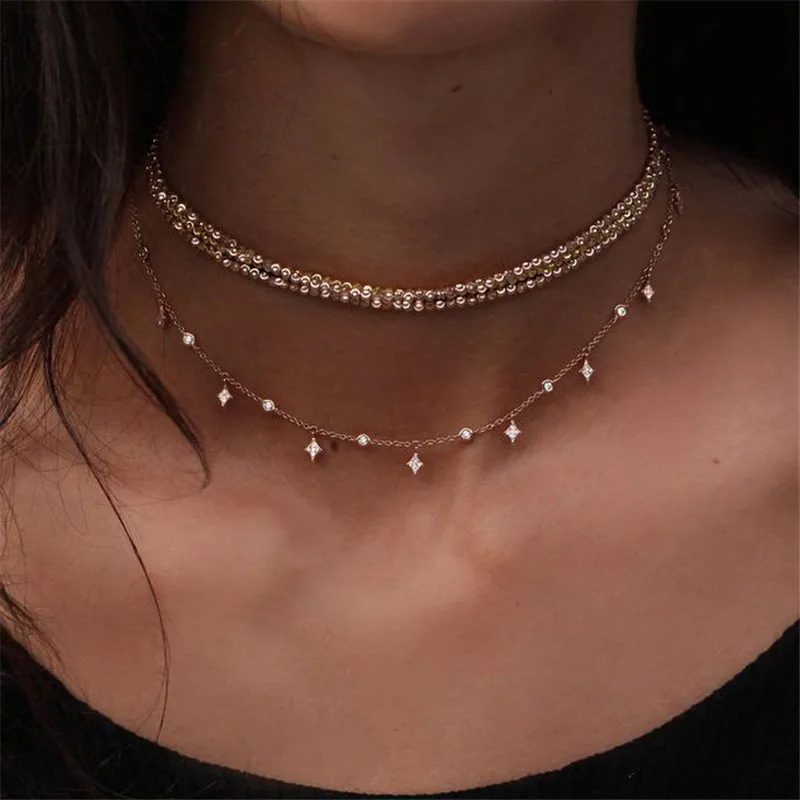 Женское многослойное ожерелье чокер с подвеской|necklaces for women|choker collarpendant choker |