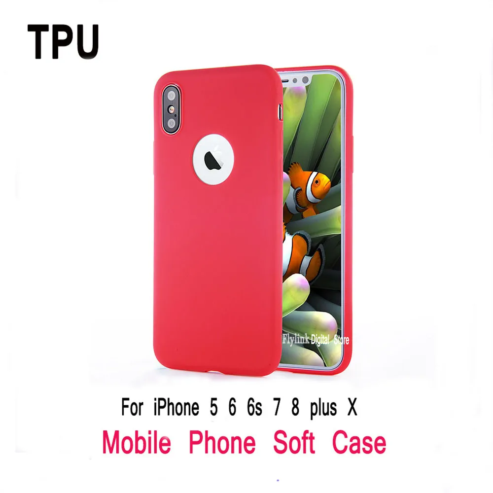 Ультратонкий Мягкий чехол из ТПУ для iPhone 5 6 7 8 силиконовый с полной защитой резины